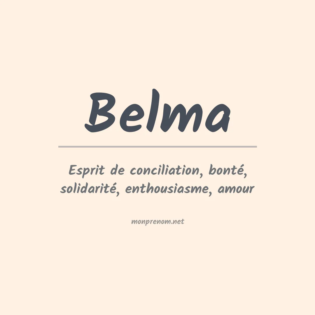 Signification du prénom Belma