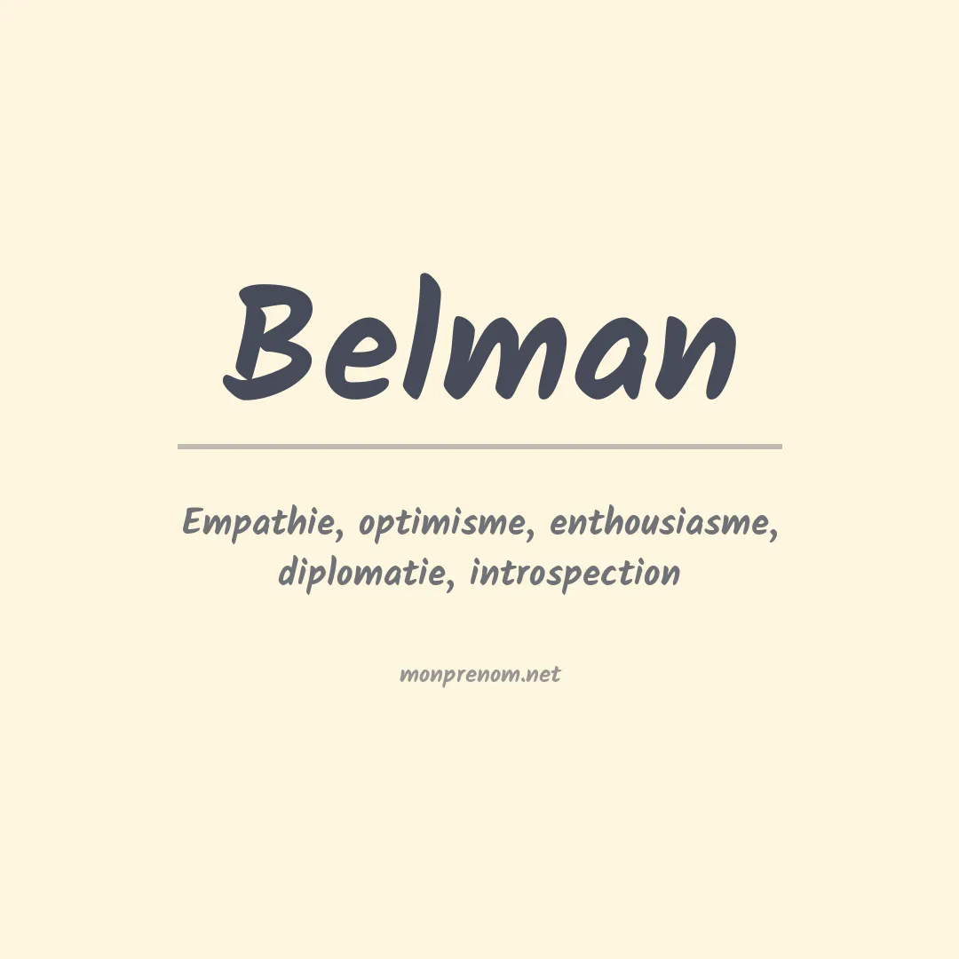 Prénom Belman