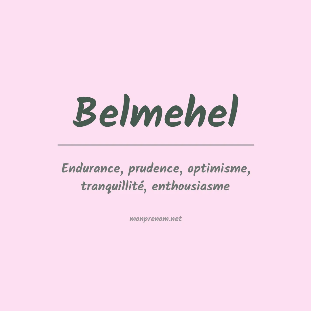 Prénom Belmehel
