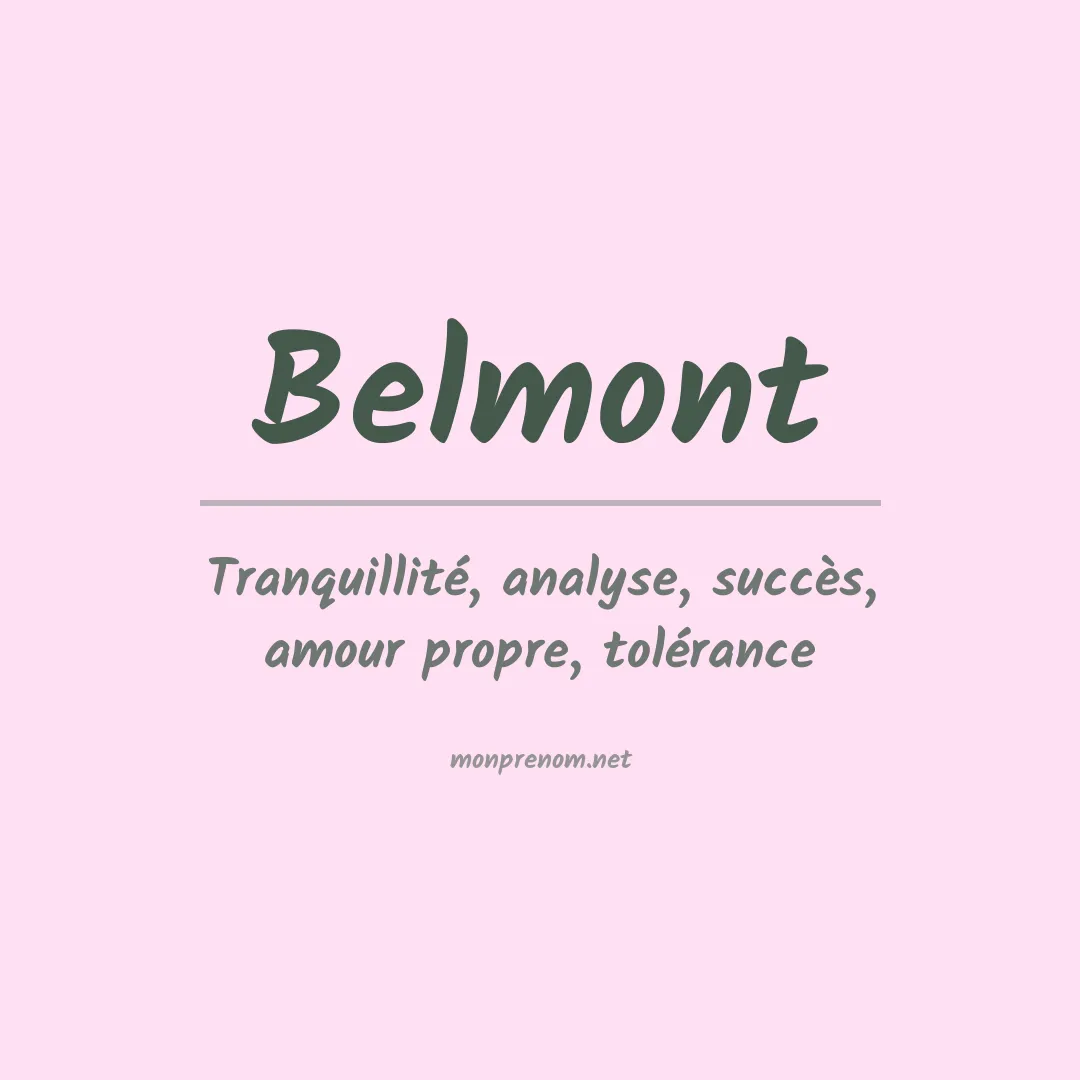 Prénom Belmont