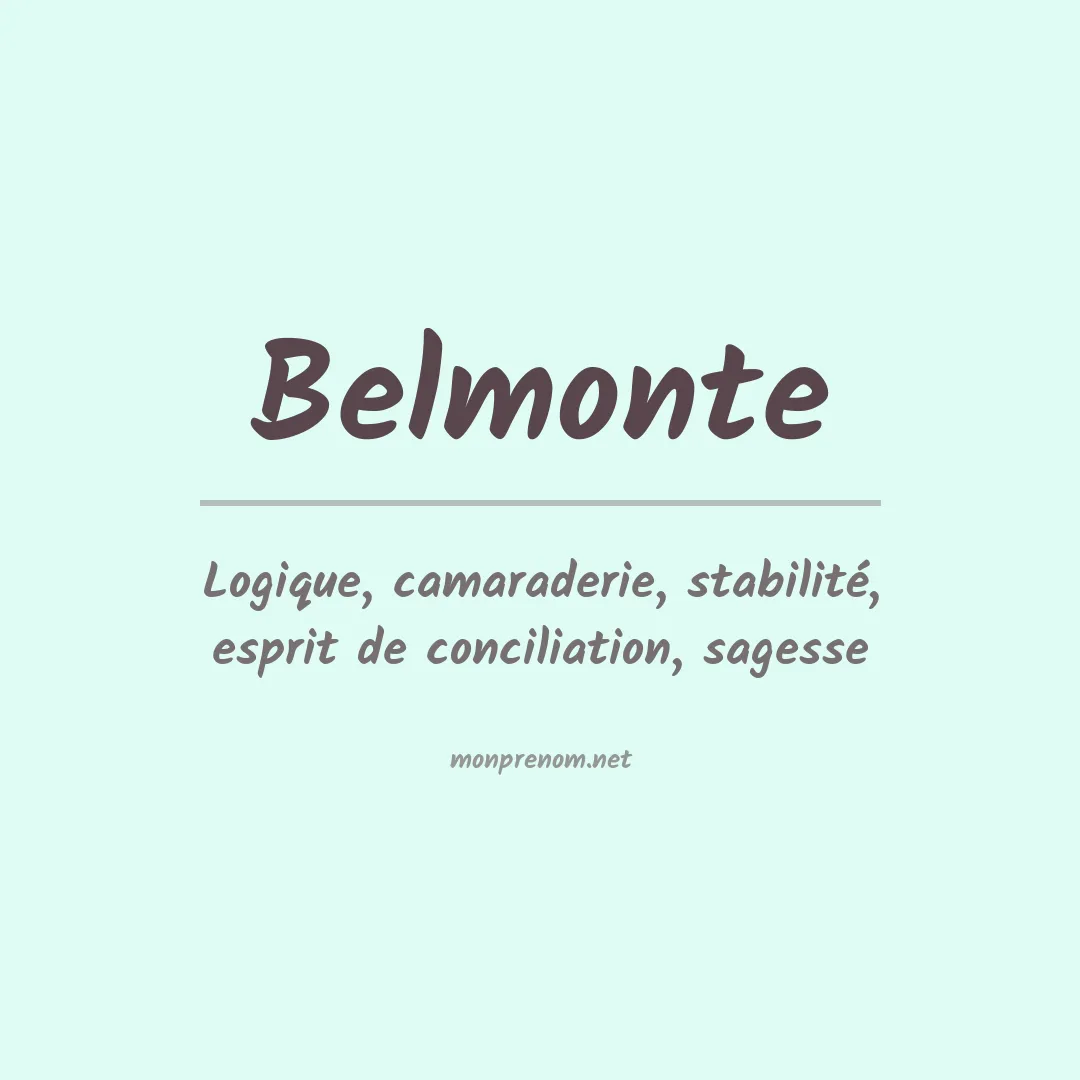 Prénom Belmonte