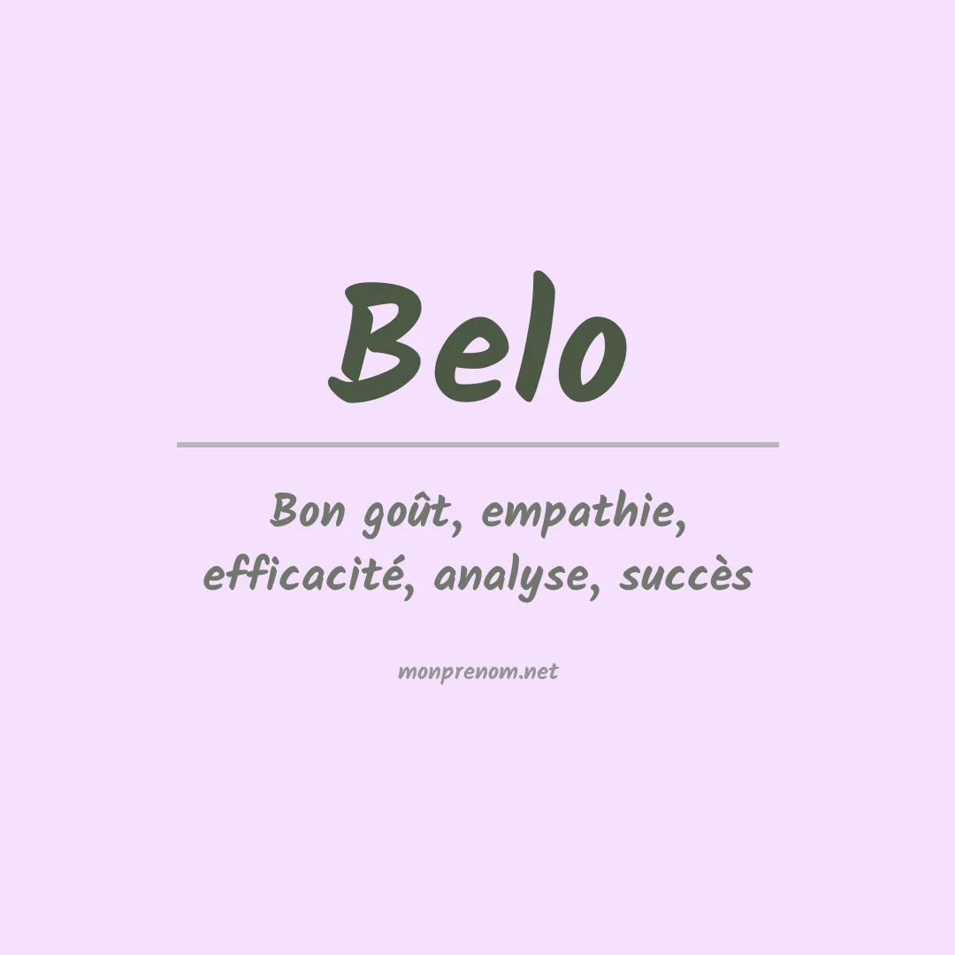 Prénom Belo