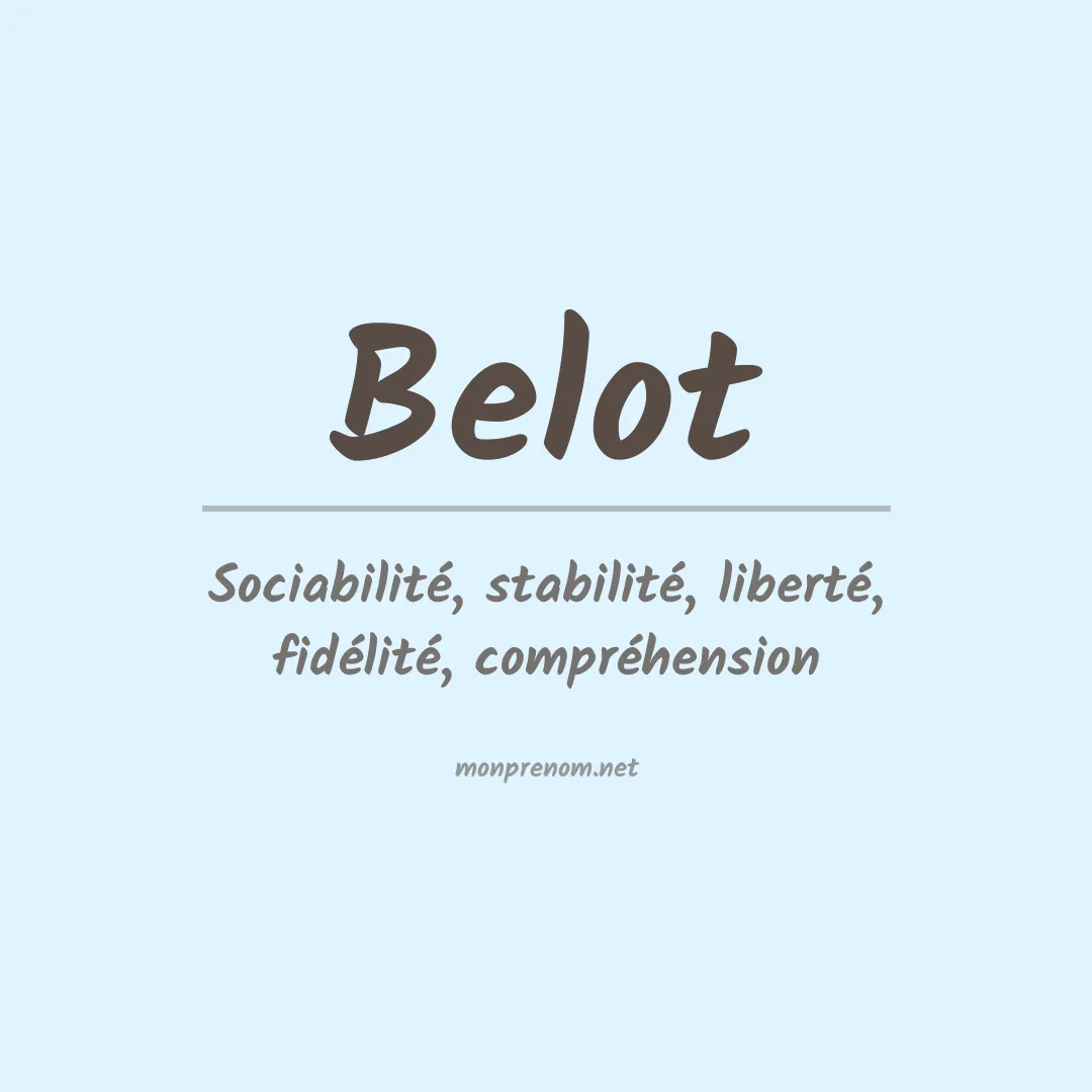 Prénom Belot