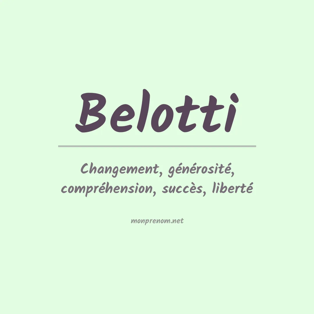 Prénom Belotti