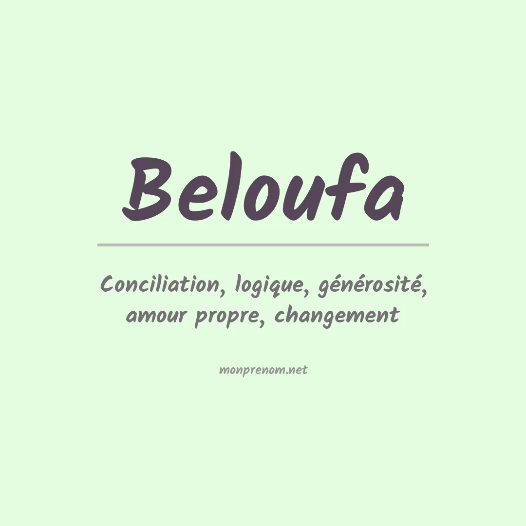 Signification du prénom Beloufa
