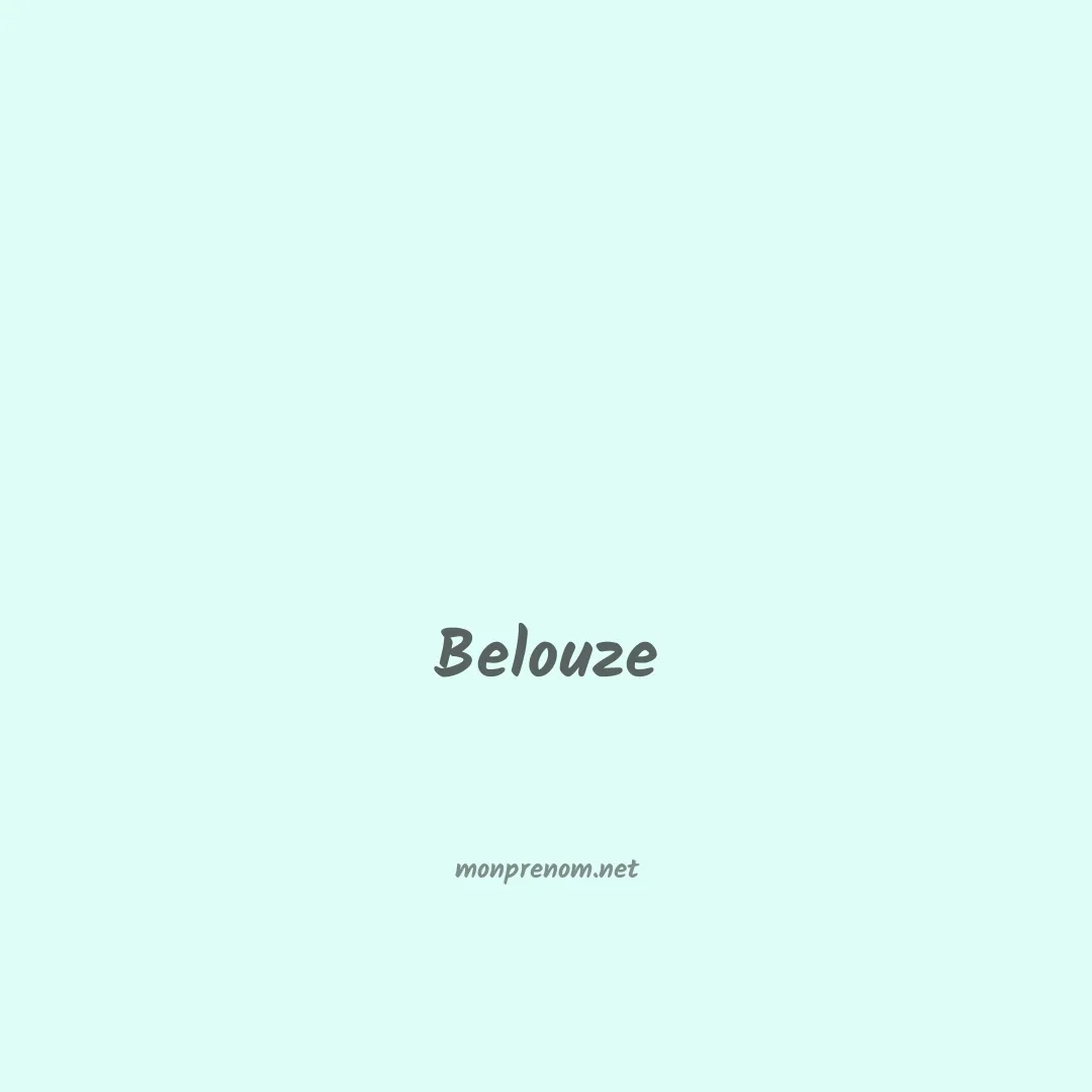 Belouze en chinois