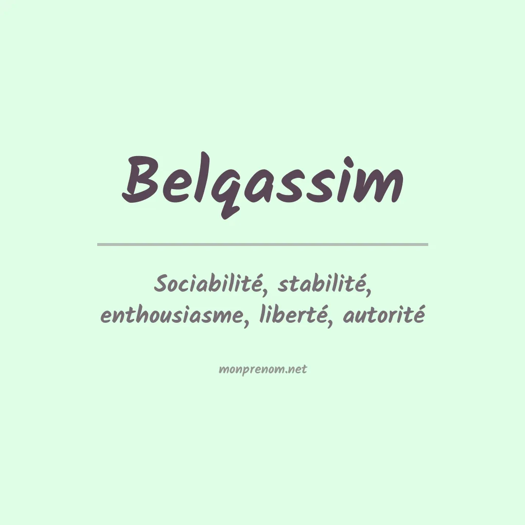 Signification du prénom Belqassim