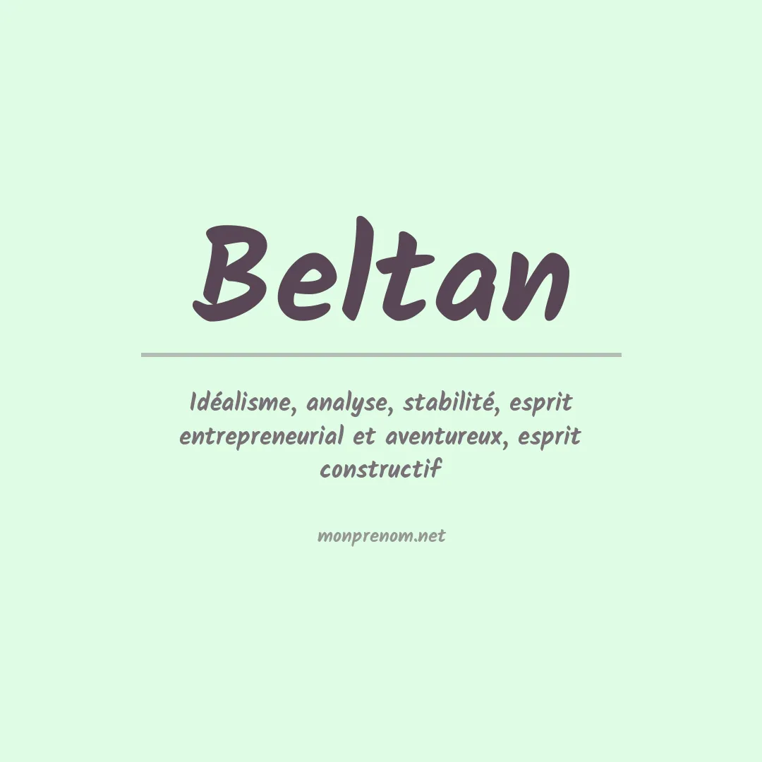 Signification du prénom Beltan