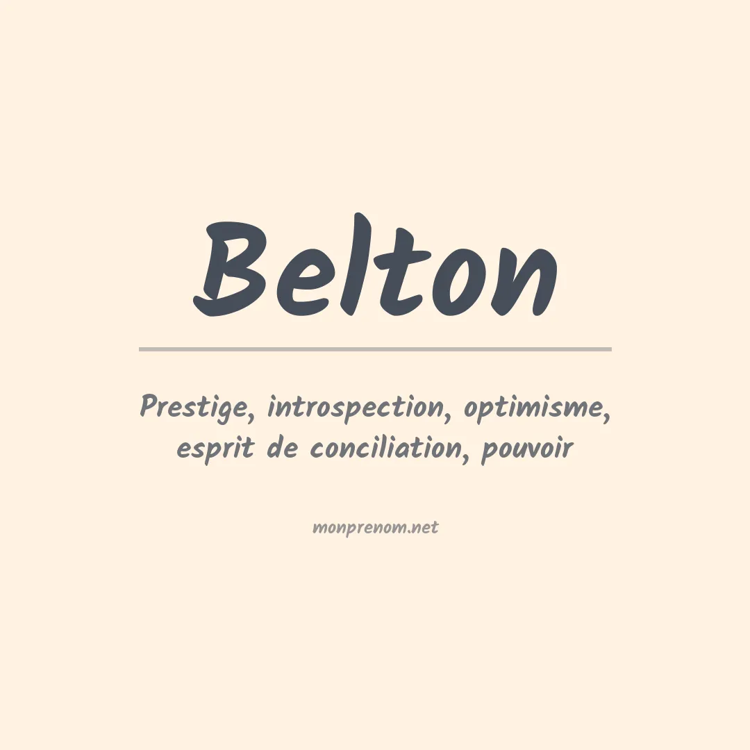 Prénom Belton