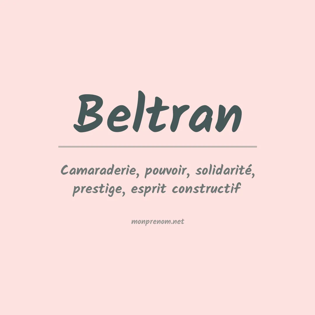 Prénom Beltran