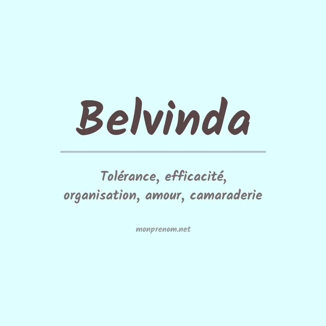 Signification du prénom Belvinda