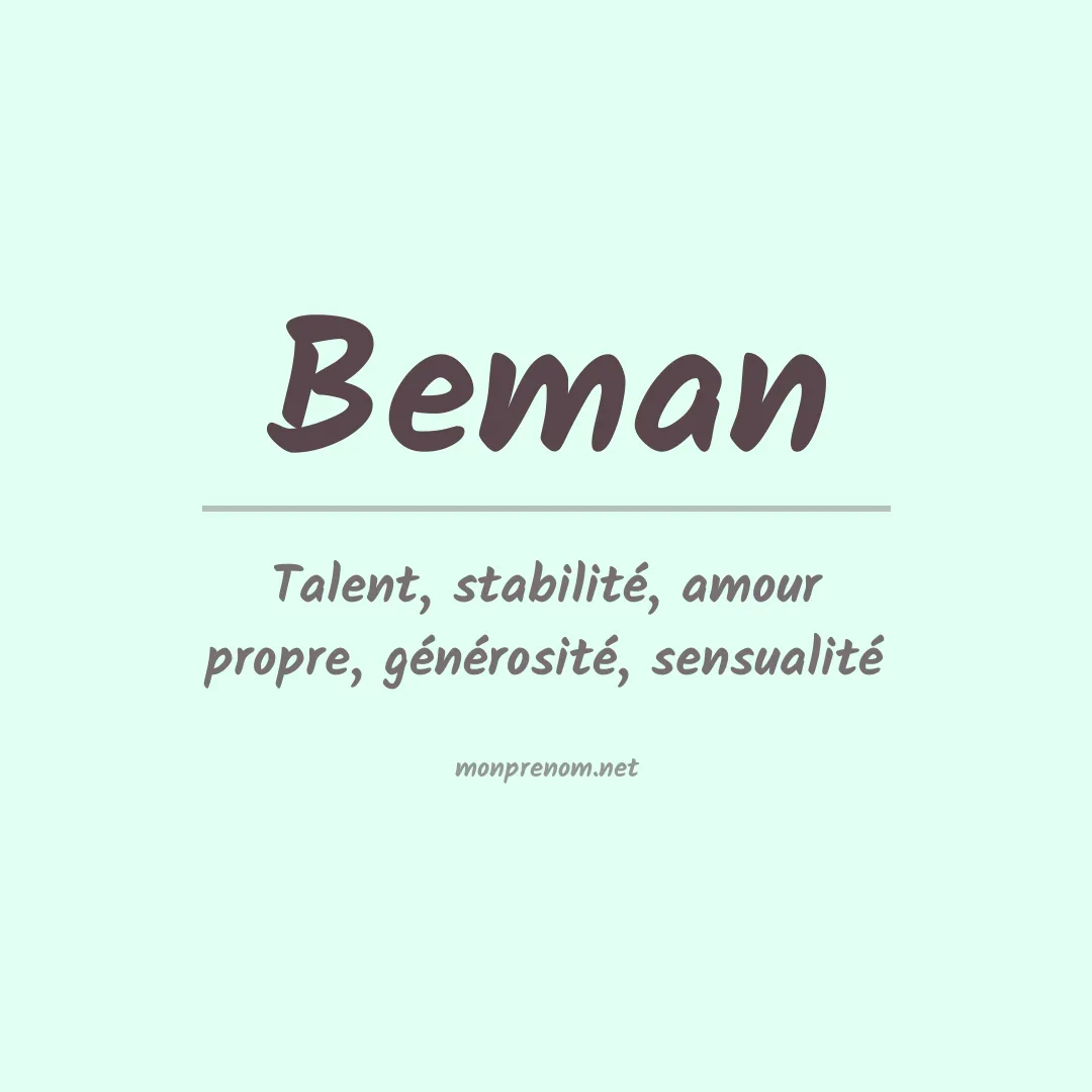 Prénom Beman