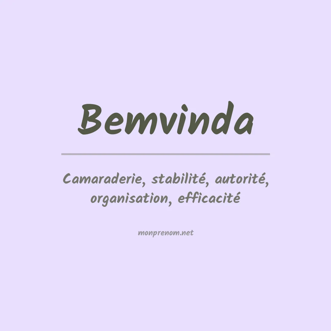 Signification du prénom Bemvinda