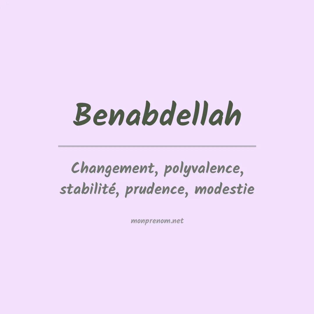 Prénom Benabdellah