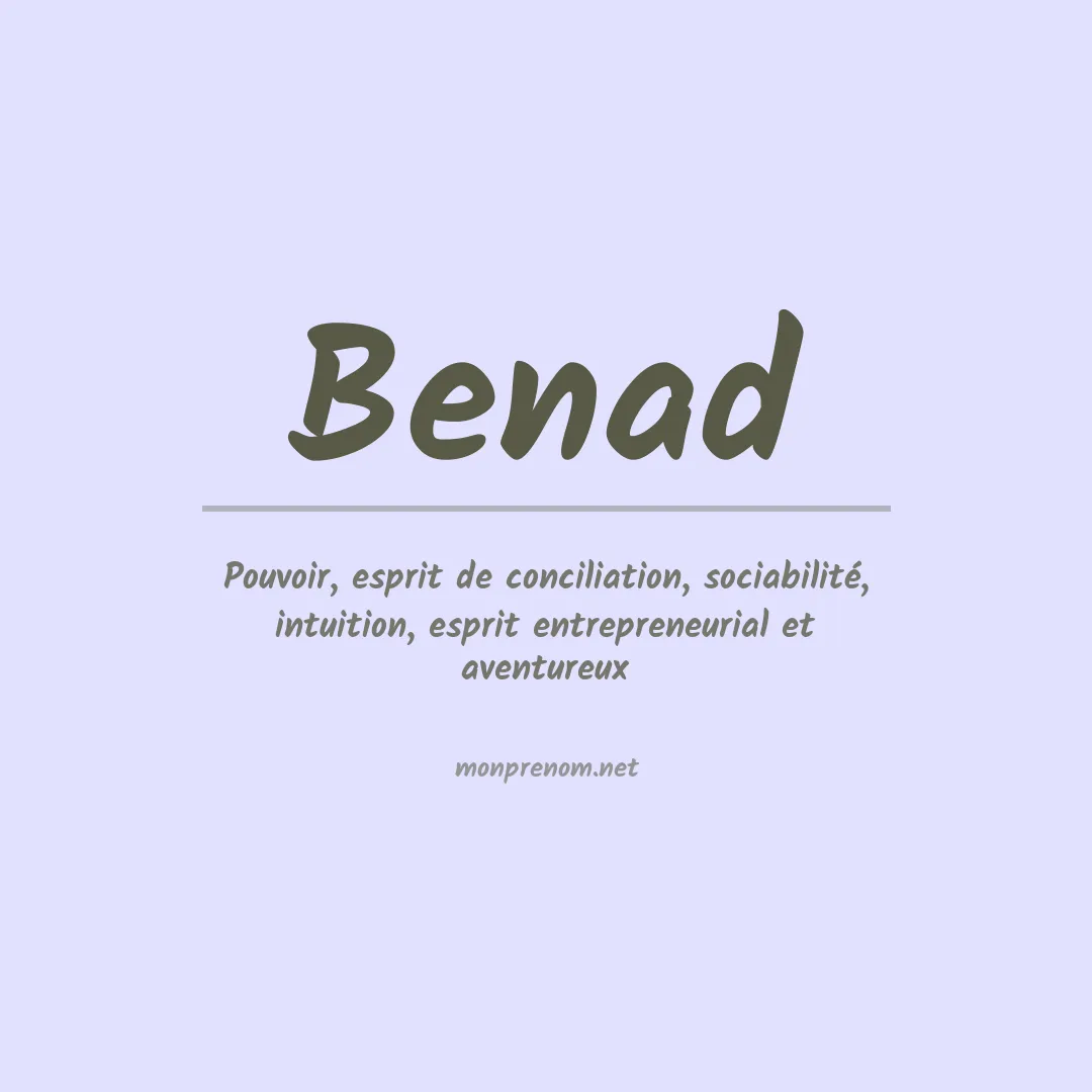 Prénom Benad