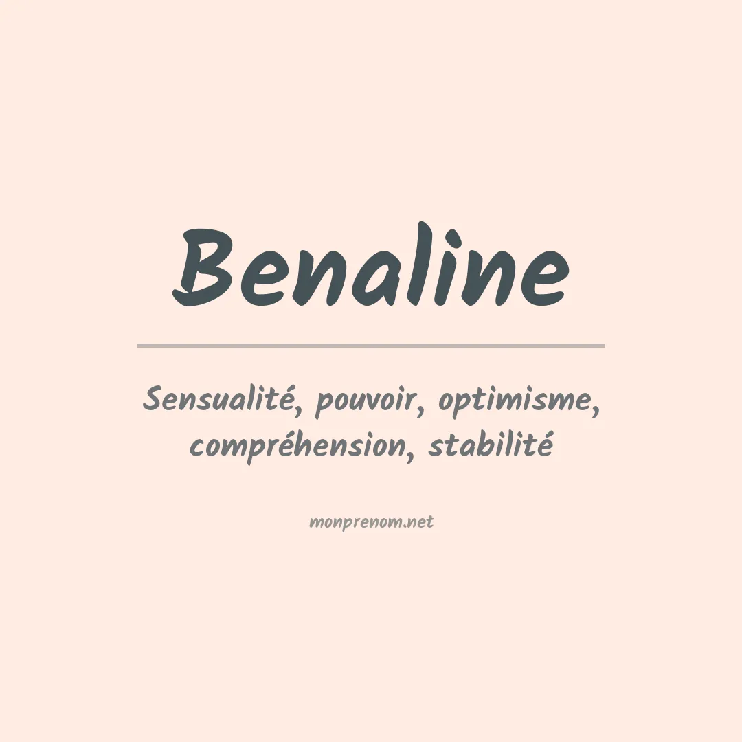 Signification du prénom Benaline