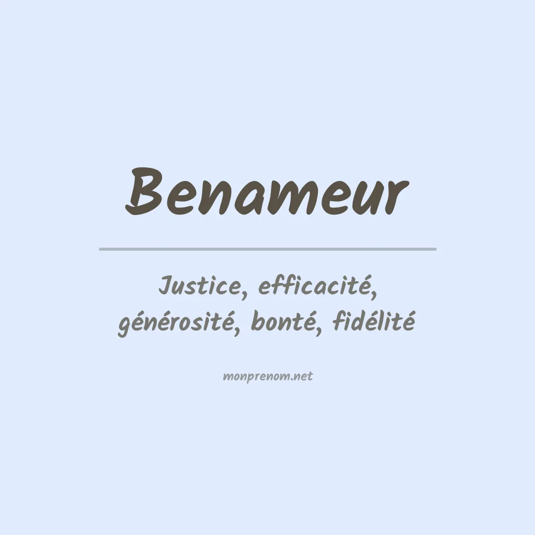 Prénom Benameur