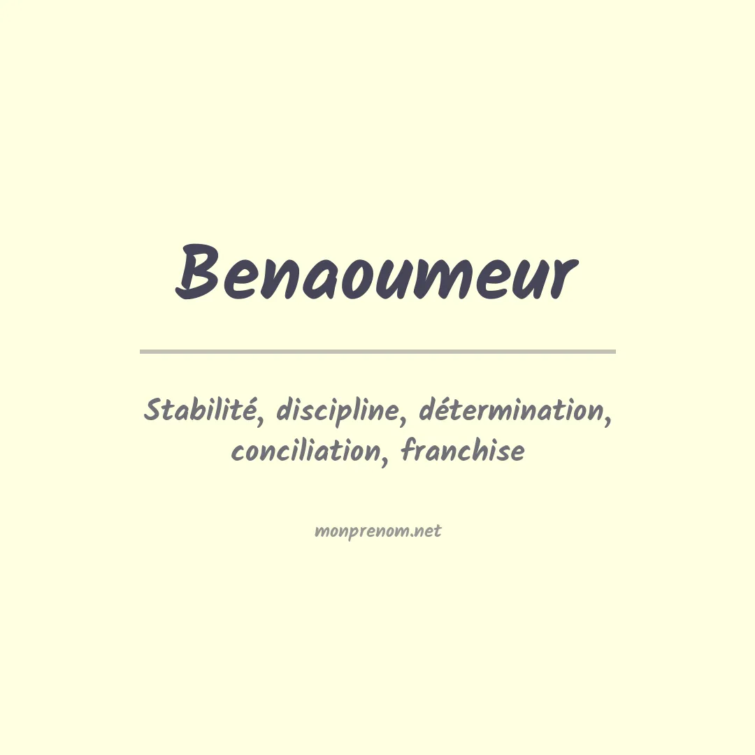 Prénom Benaoumeur