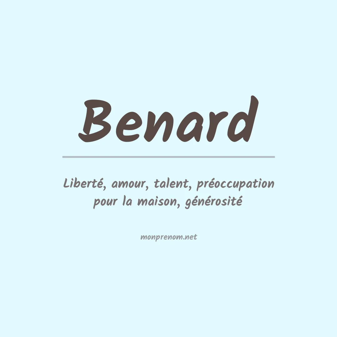 Prénom Benard
