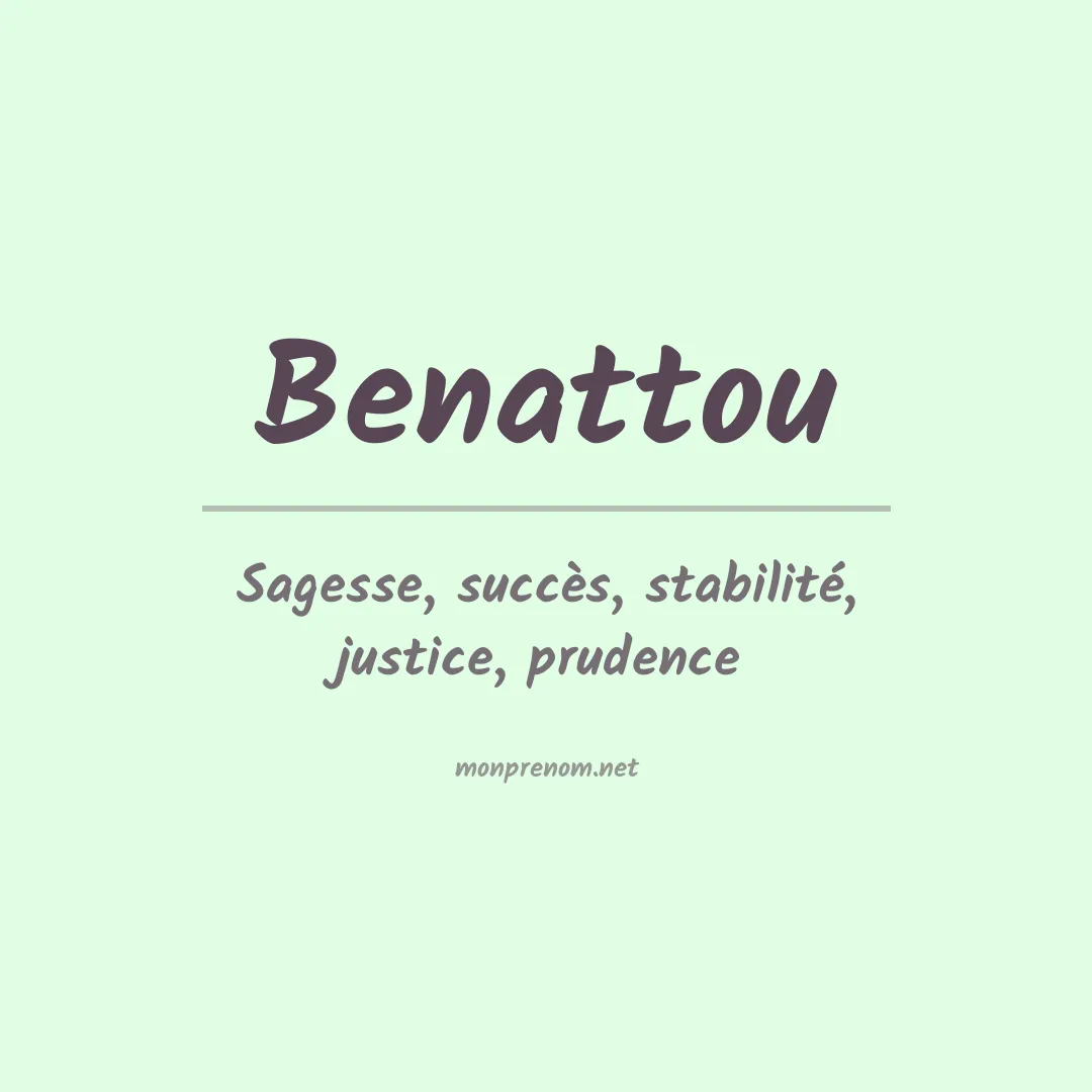 Signification du prénom Benattou