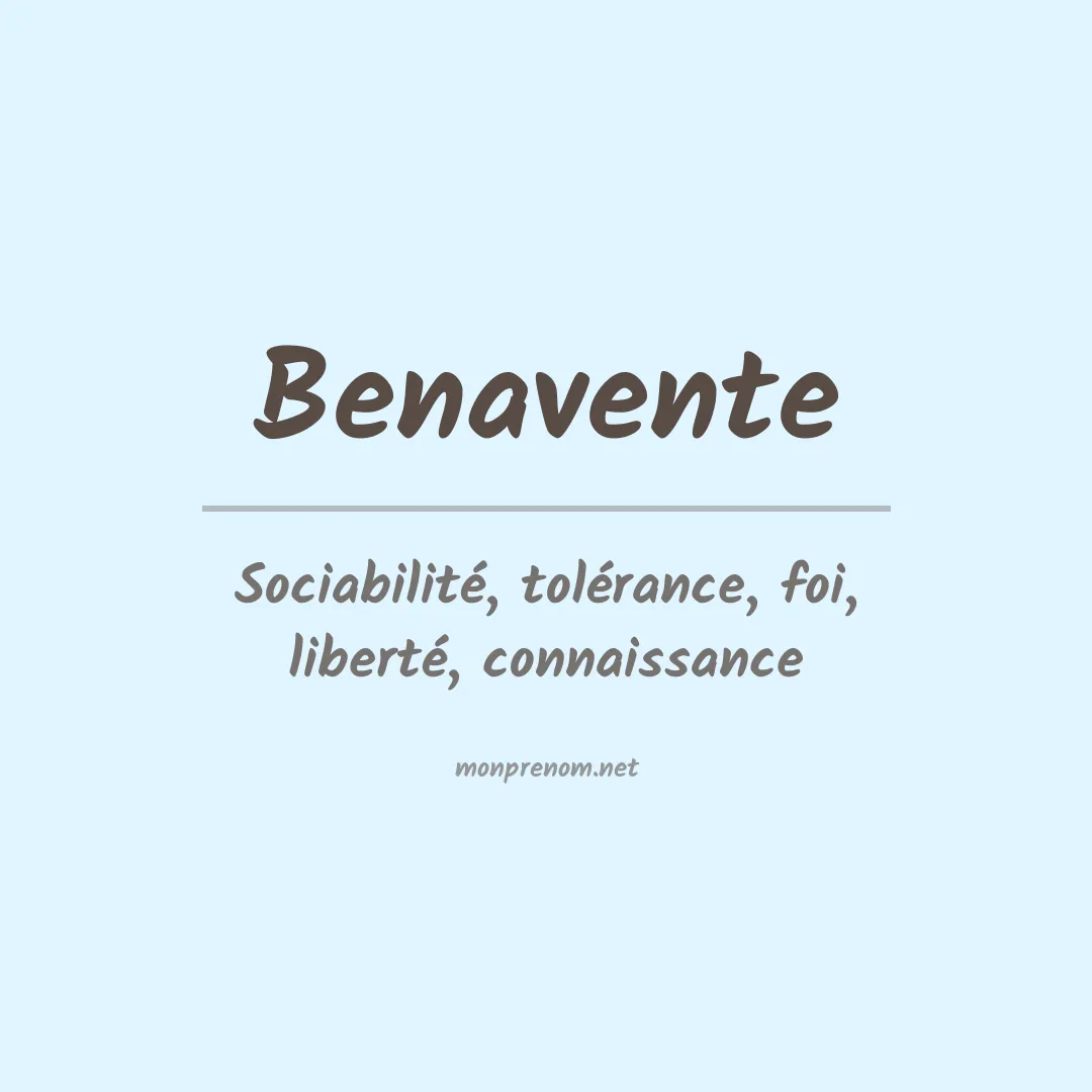 Prénom Benavente