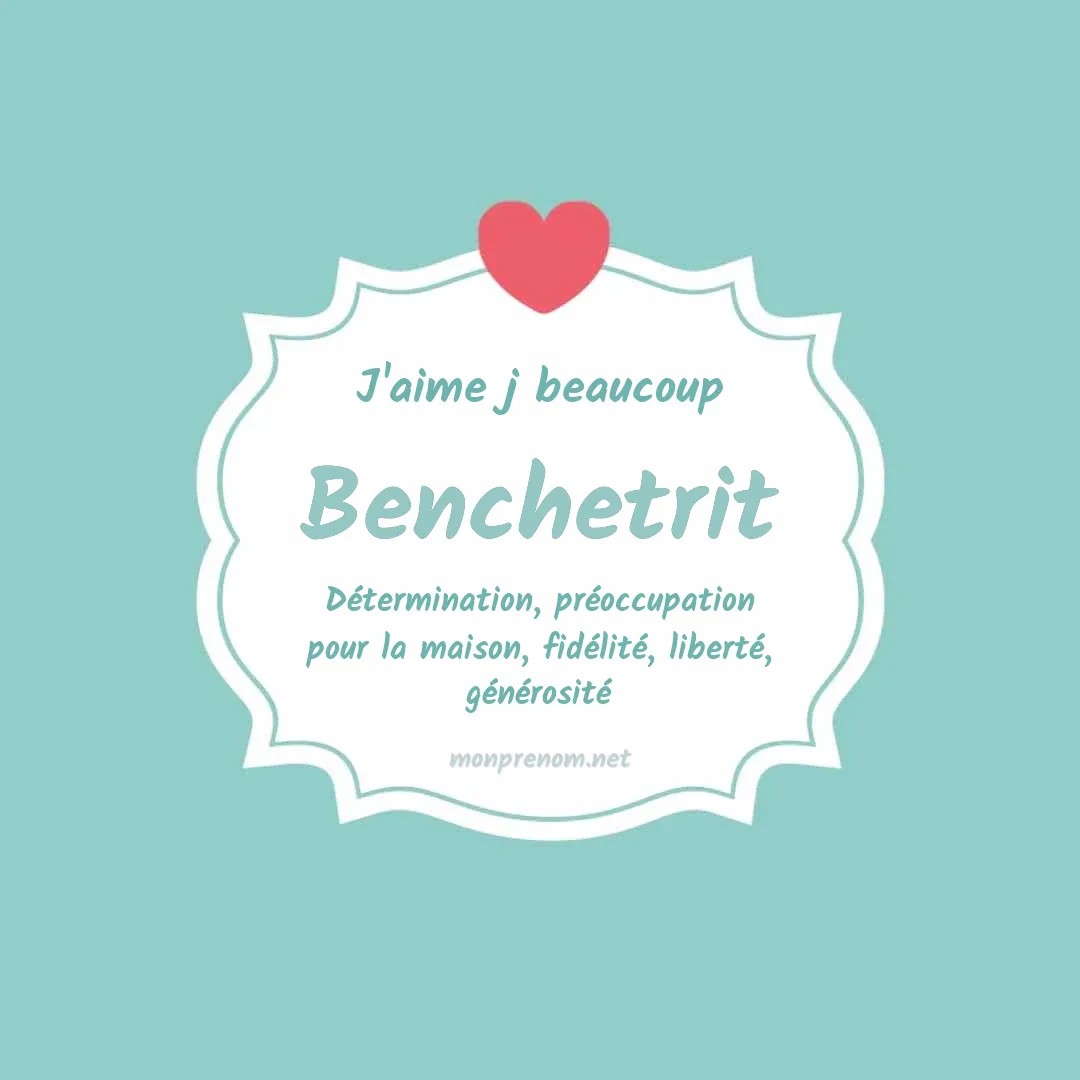 J'aime beaucoup Benchetrit