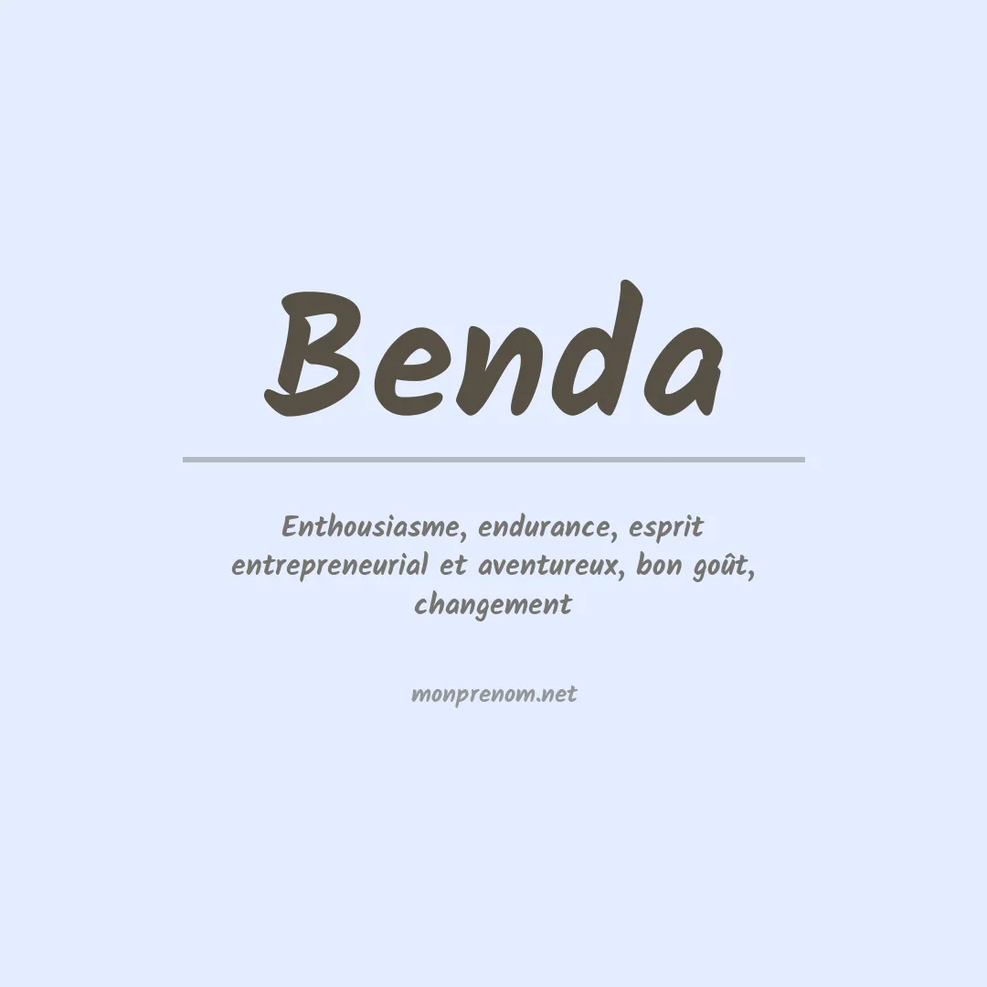 Prénom Benda