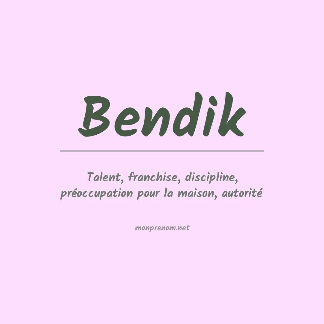 Signification du prénom Bendik