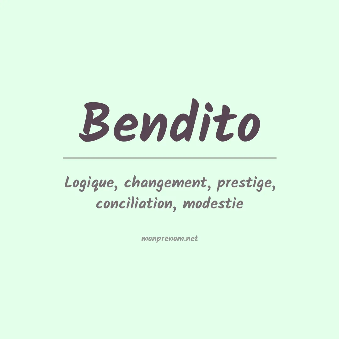Signification du prénom Bendito
