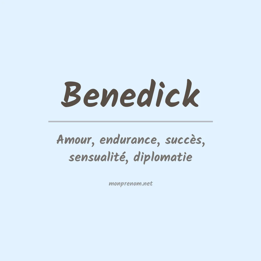 Prénom Benedick