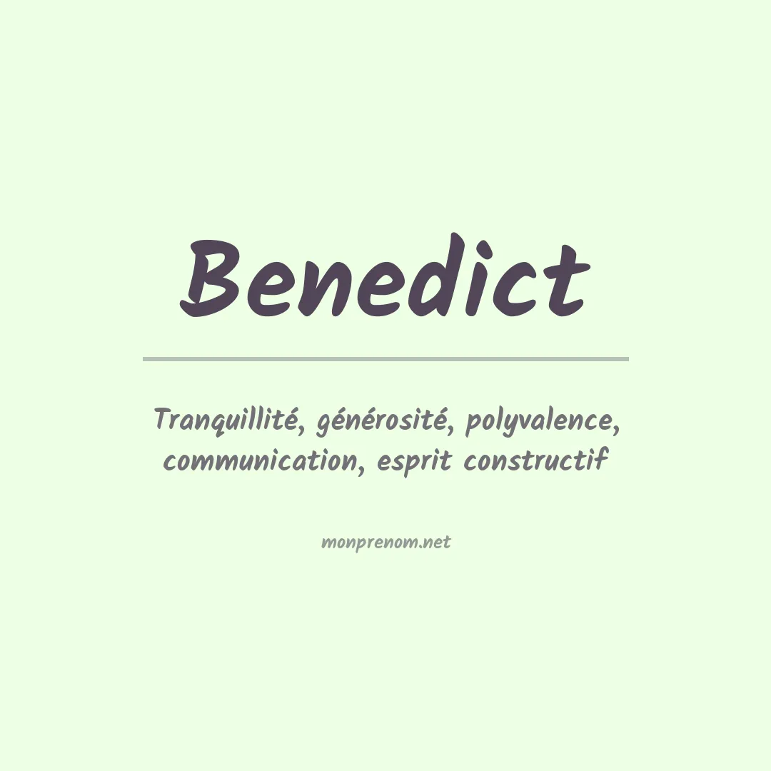 Prénom Benedict