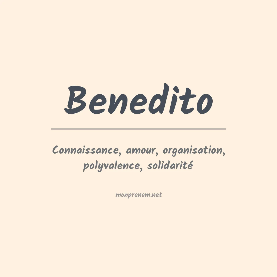 Signification du prénom Benedito