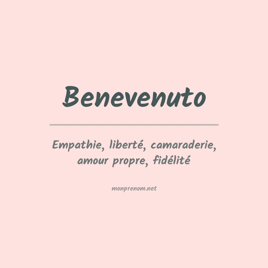 Signification du prénom Benevenuto