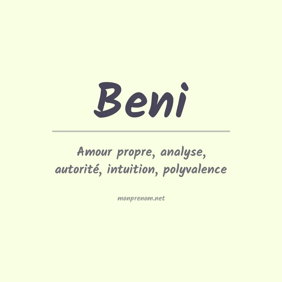 Prénom Beni