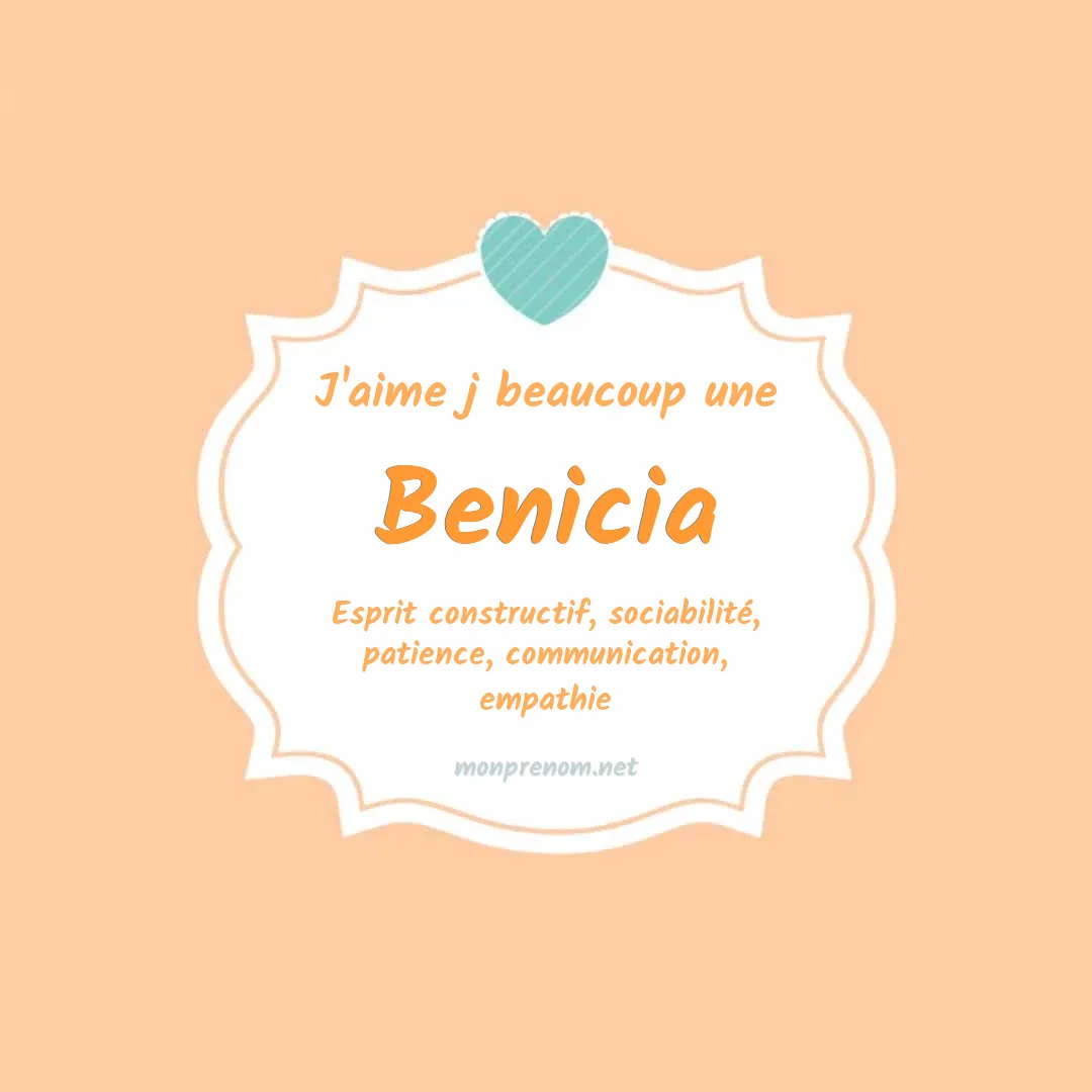 J'aime beaucoup Benicia