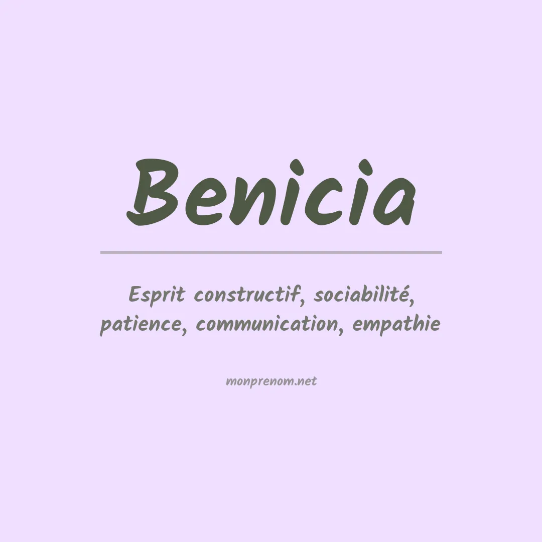 Prénom Benicia