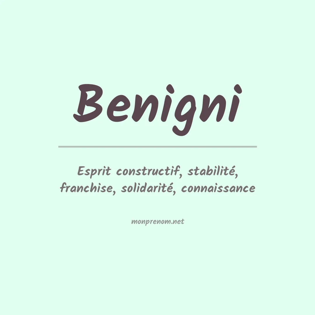 Prénom Benigni