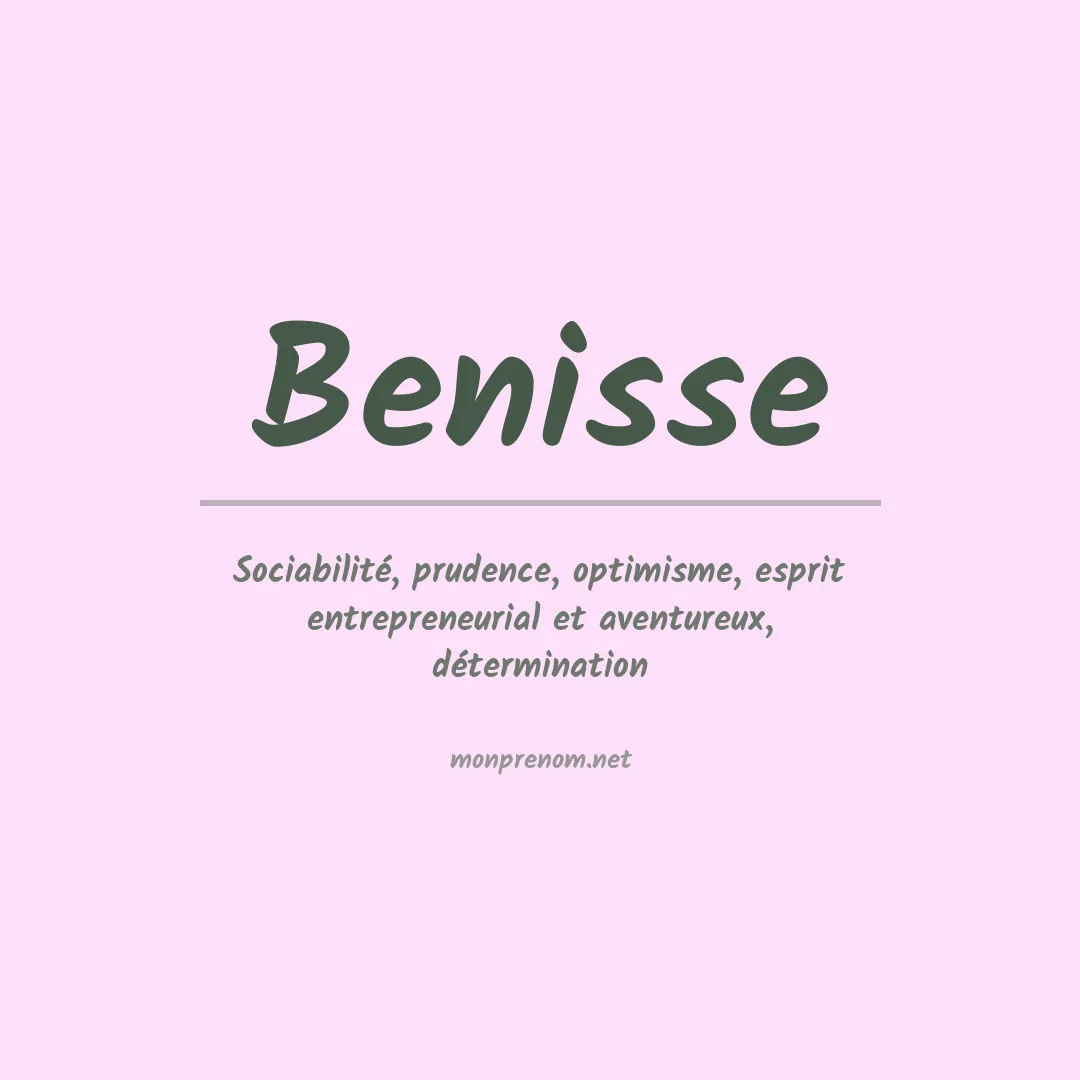 Signification du prénom Benisse