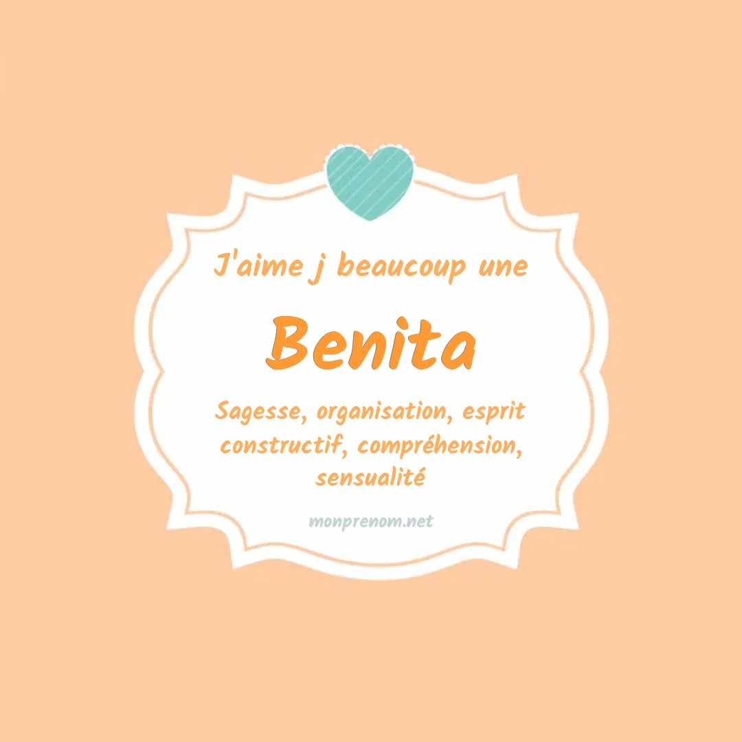 J'aime beaucoup Benita