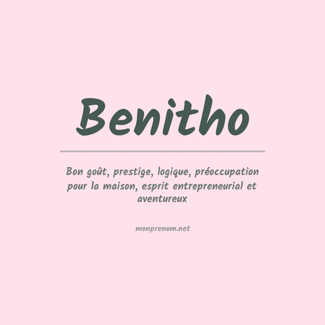 Signification du prénom Benitho