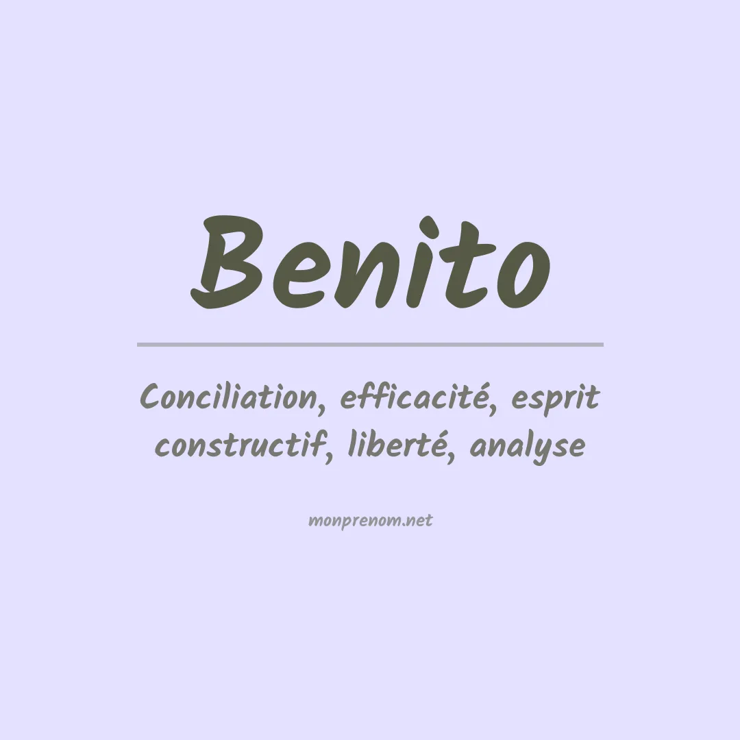 Prénom Benito