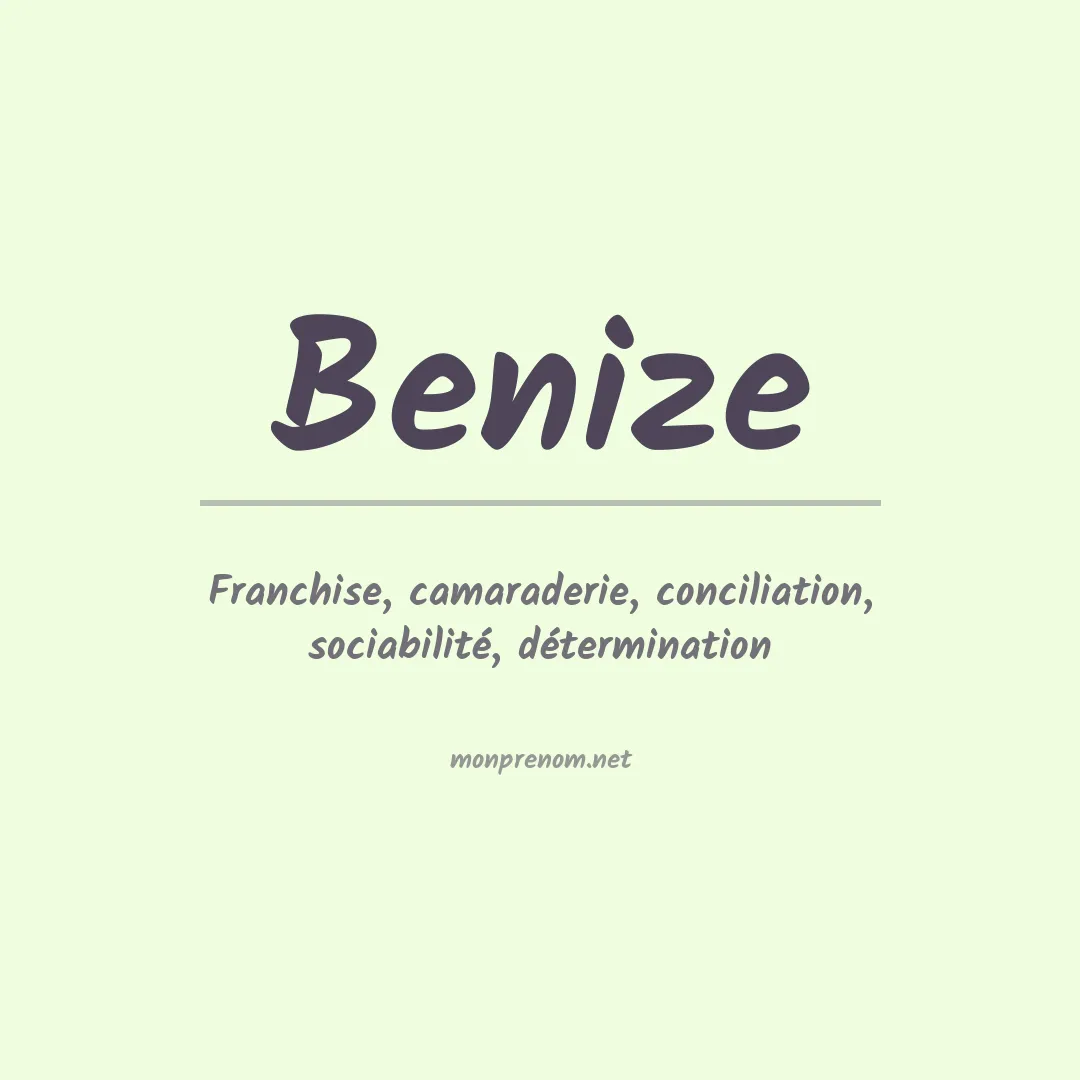 Prénom Benize