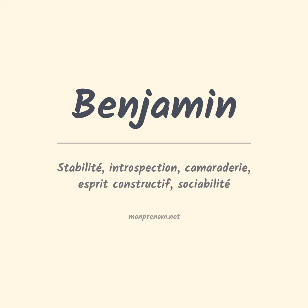 Prénom Benjamin