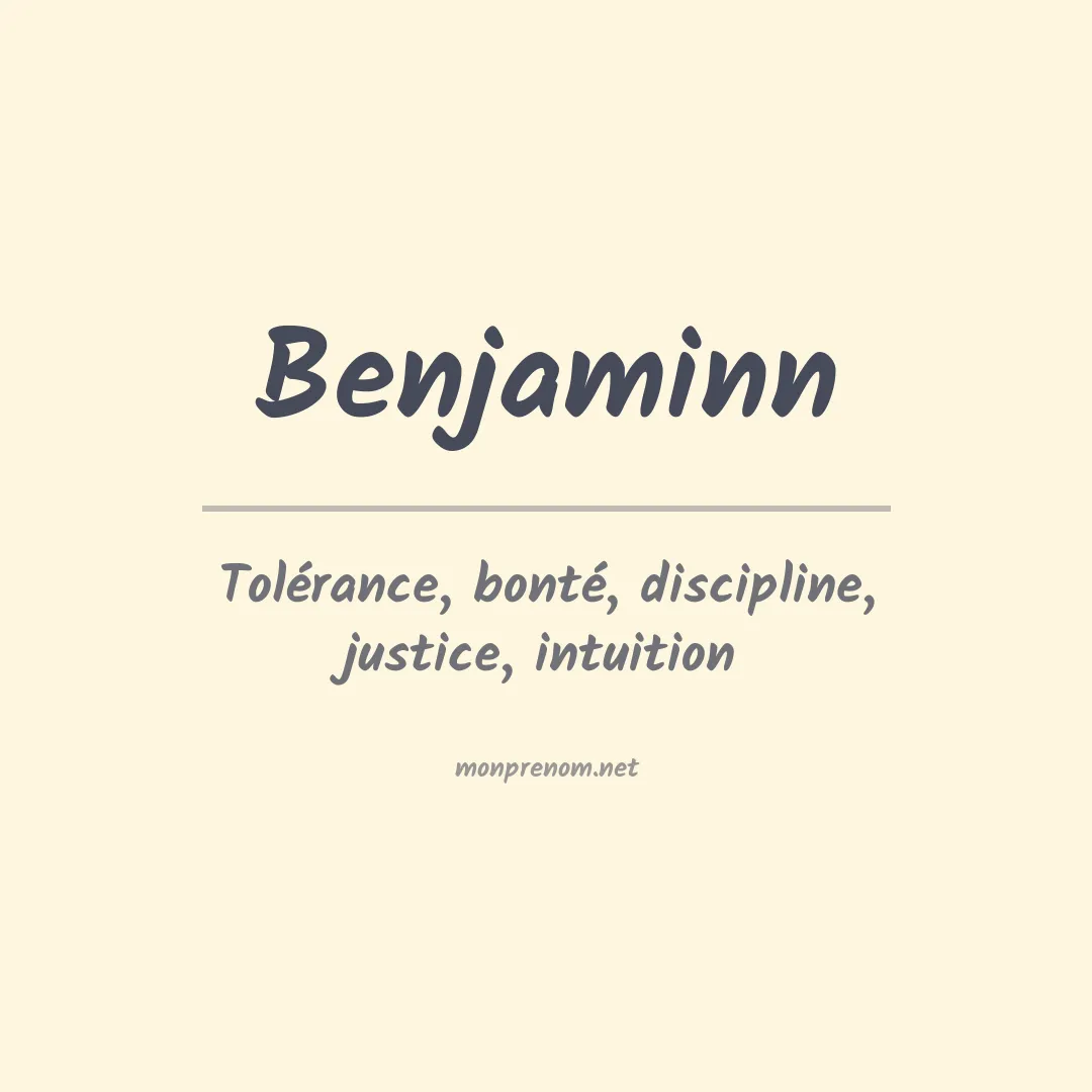Signification du prénom Benjaminn