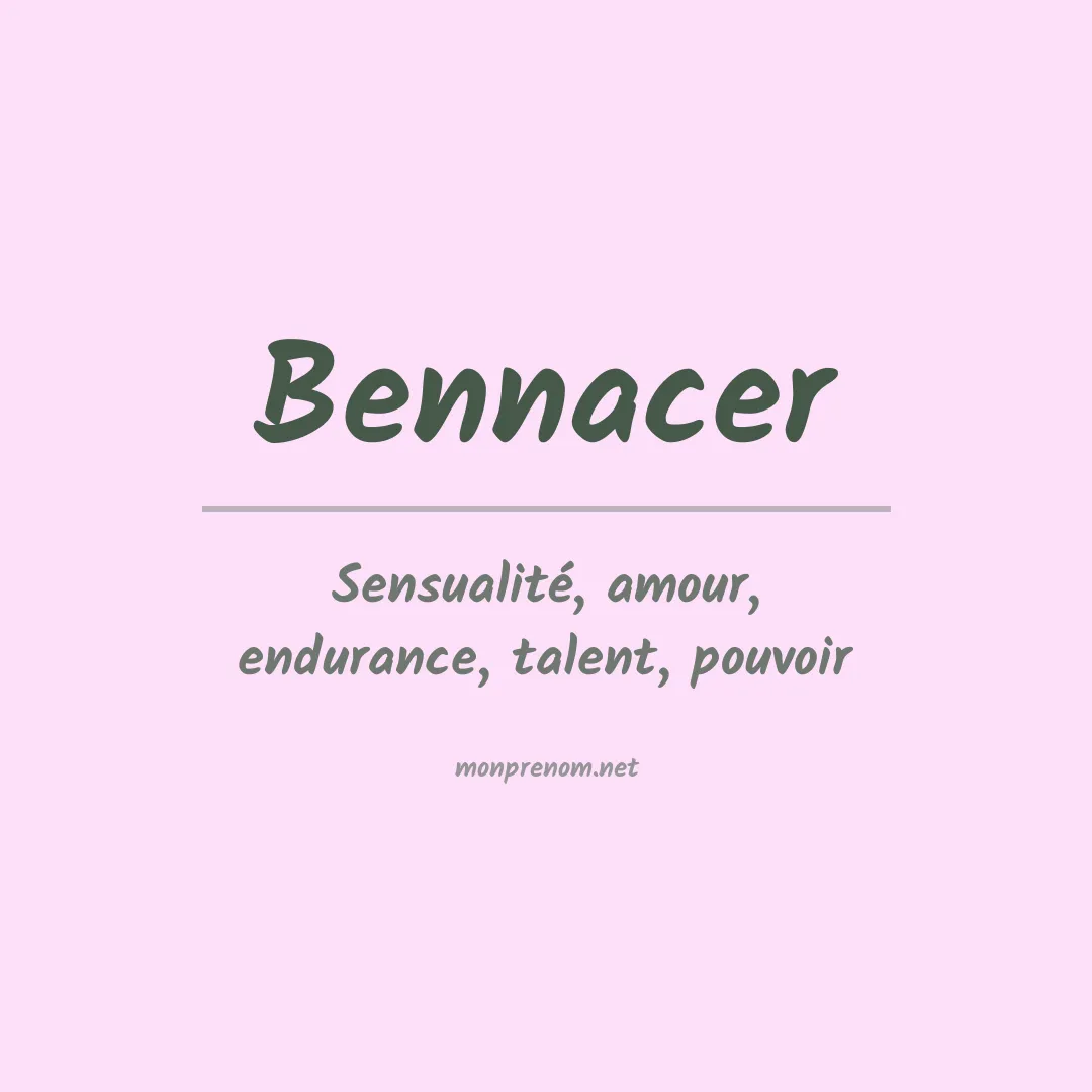 Prénom Bennacer