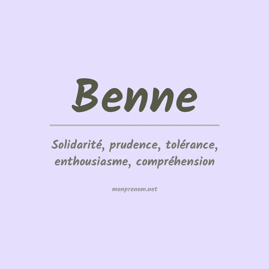 Prénom Benne