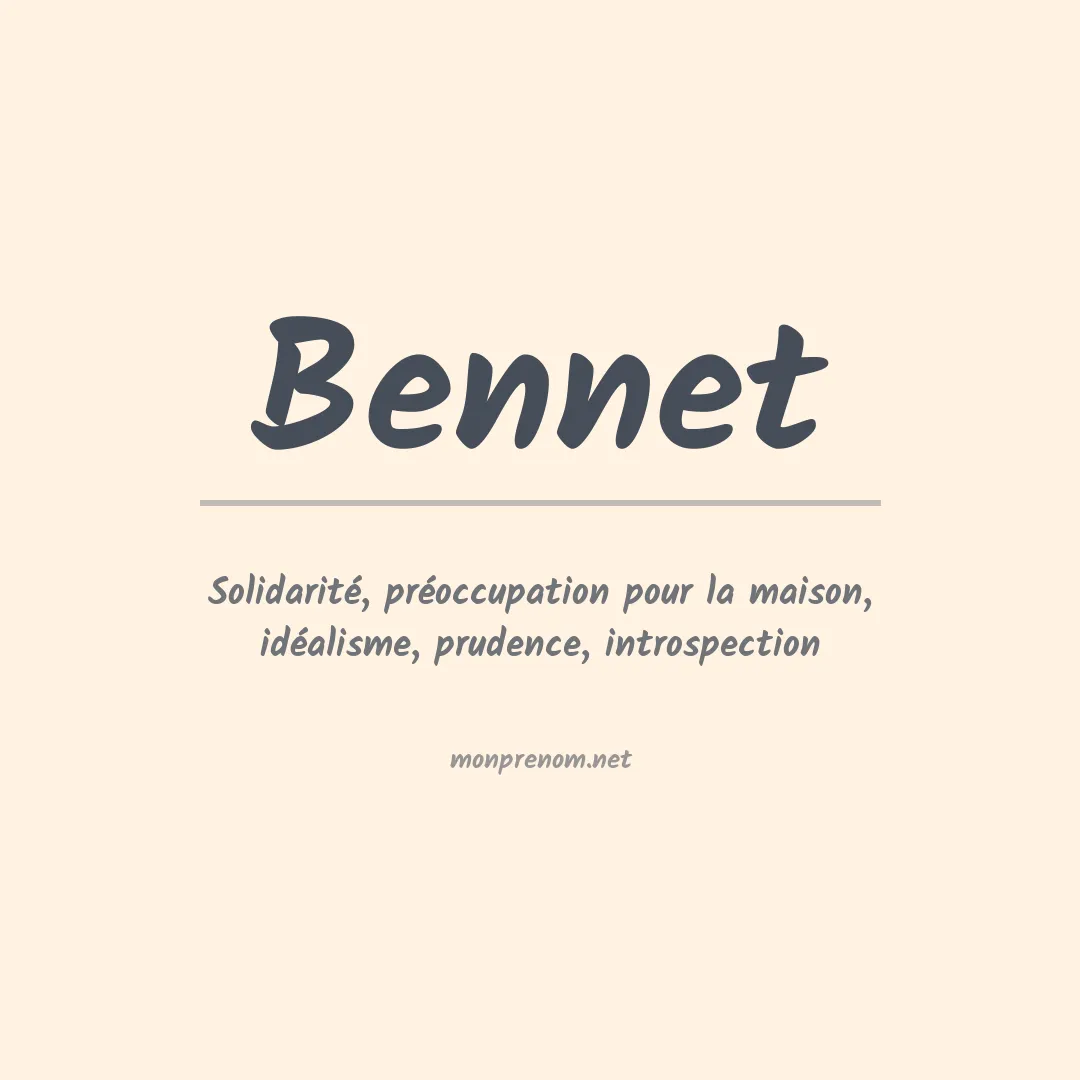 Prénom Bennet