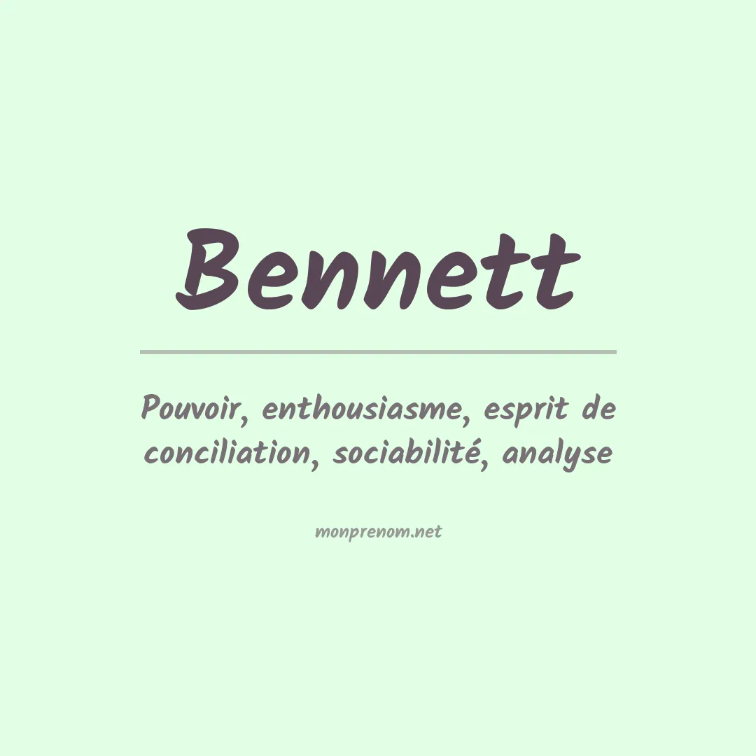 Prénom Bennett