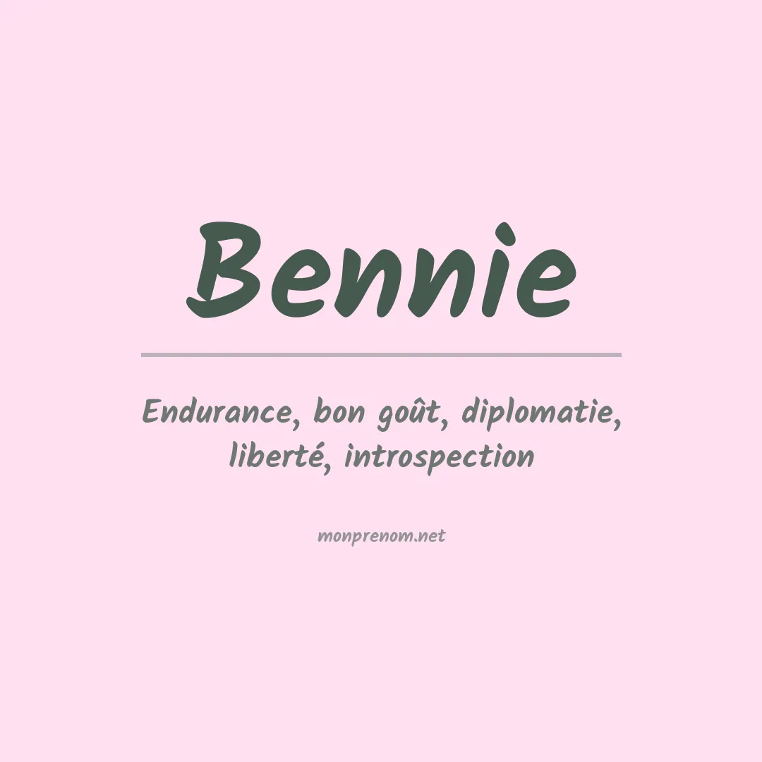 Prénom Bennie