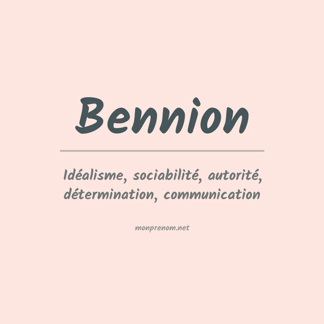 Prénom Bennion